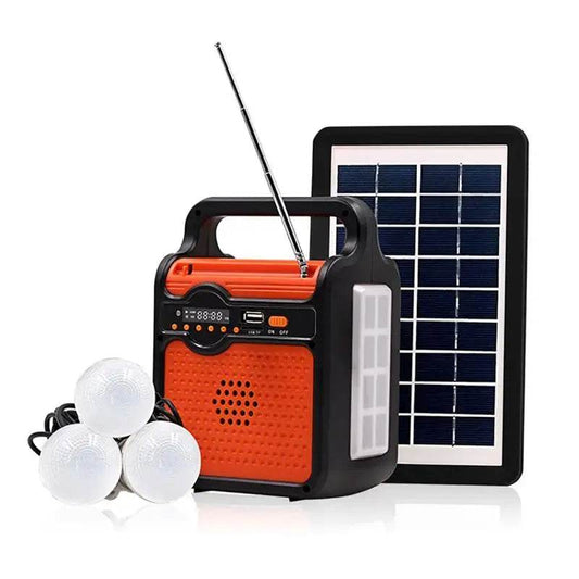 Kit Generare Energie Solară 25W cu Panou, Lămpi LED și Radio - Venduqo