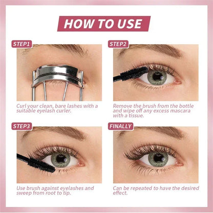 Mascara Waterproof pentru Gene Lungi și Voluminoase - Negru