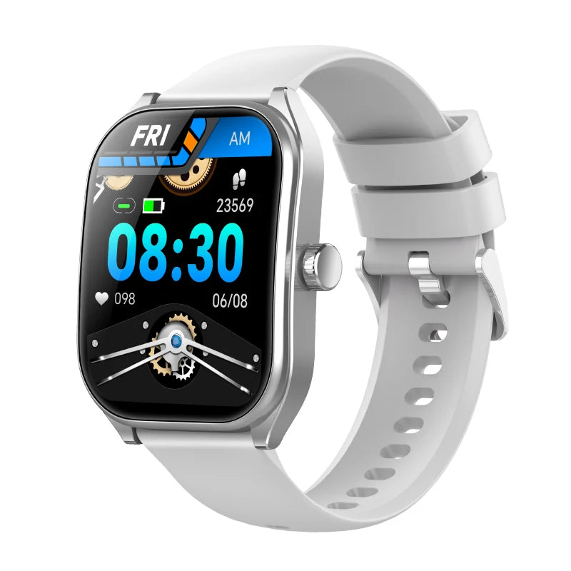 Ceas inteligent Aolon 2.01" cu ecran curbat, pentru bărbați și femei, waterproof