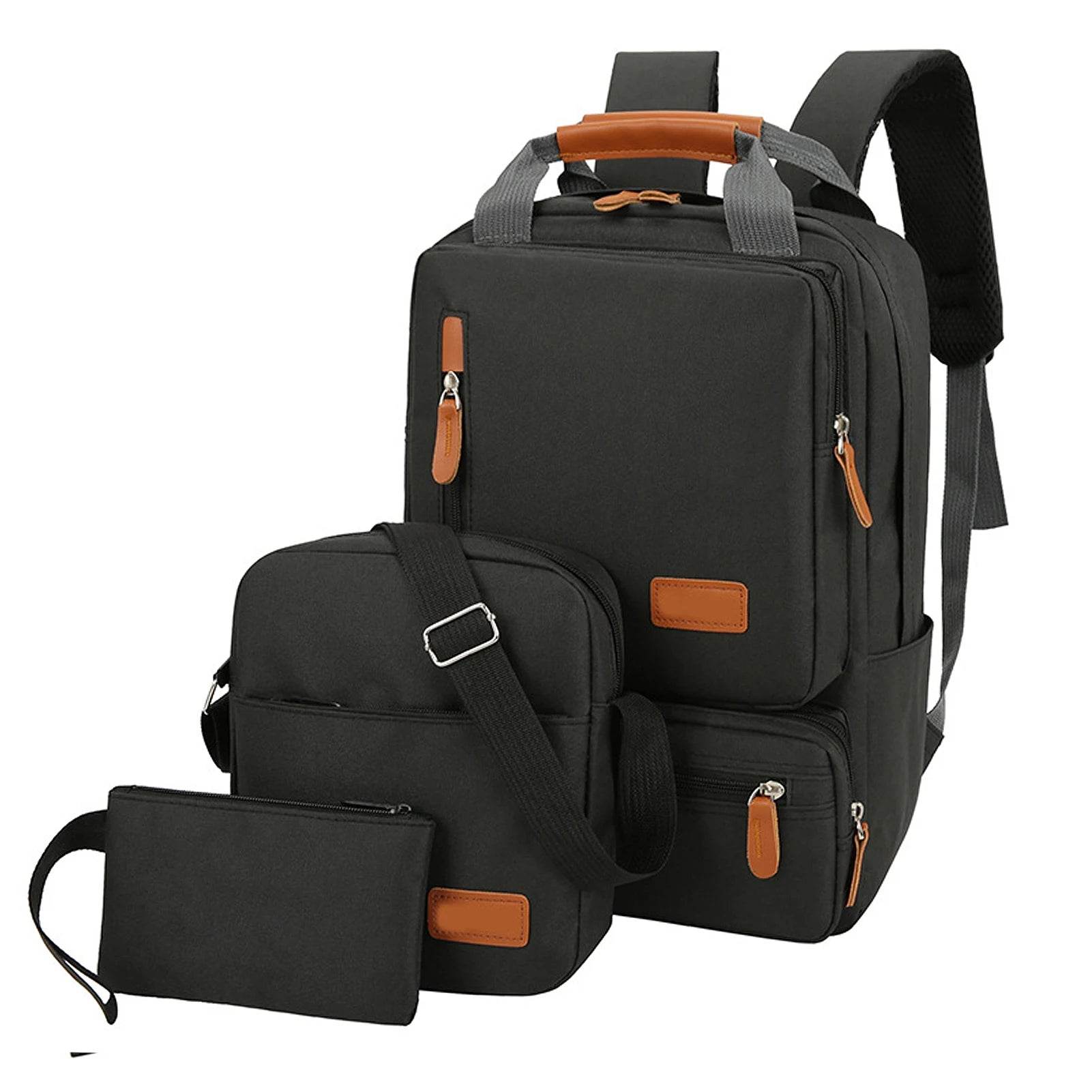 Set Rucsaci 3 Piese pentru Laptop - Rucsac, Geantă și Buzunar Mic - Venduqo