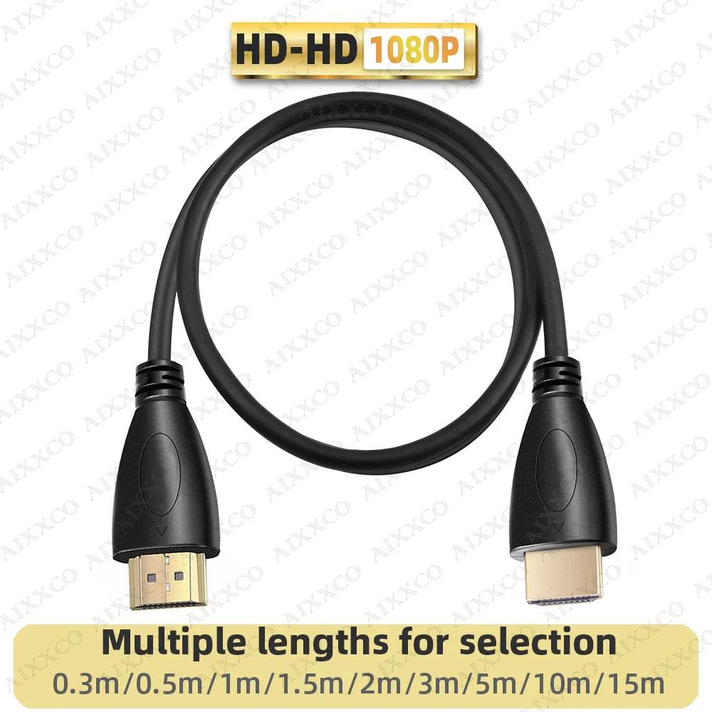 Cabluri HDMI AIXXCO Plăcute cu Aur 0.5M - 15M 1080p - Venduqo