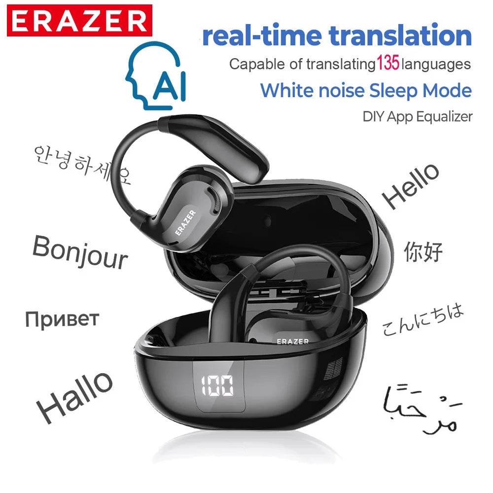 Căști fără fir ERAZER XT66 cu traducător AI - Venduqo