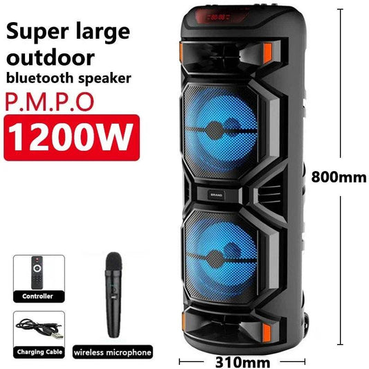 Boxa Bluetooth Portabila 1200W cu Subwoofer de 8 Inch - Venduqo