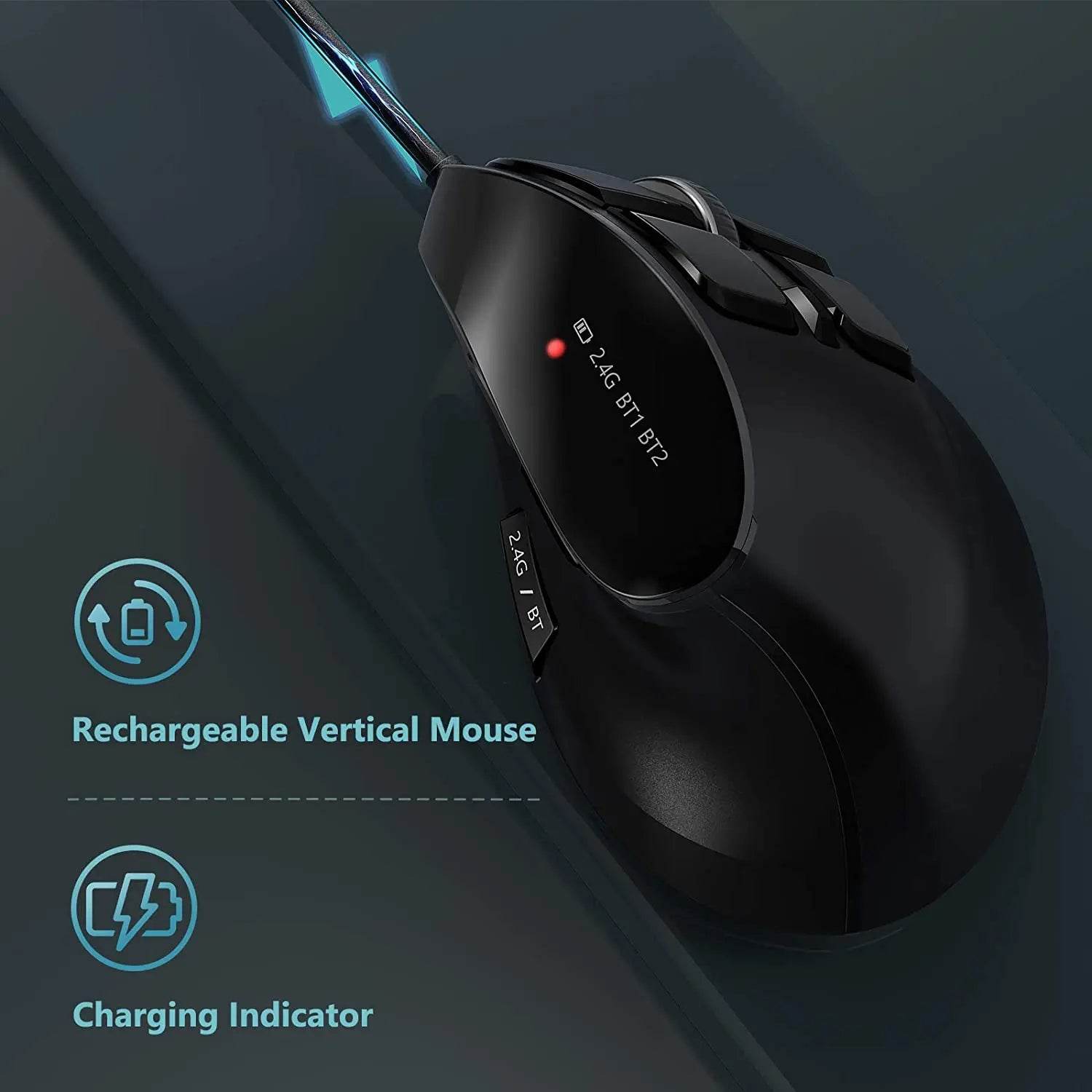Mouse Ergonomic Vertical Wireless Seenda - Venduqo