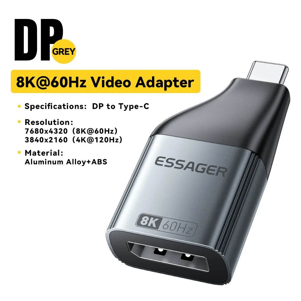 Adapter USB-C la HDMI DP VGA Mini DisplayPort 8K 60Hz - Venduqo