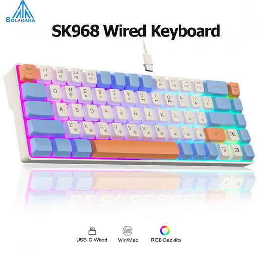 SOLAKAKA SK968 Tastatură Cablată cu Comutatoare Optice RGB - Venduqo