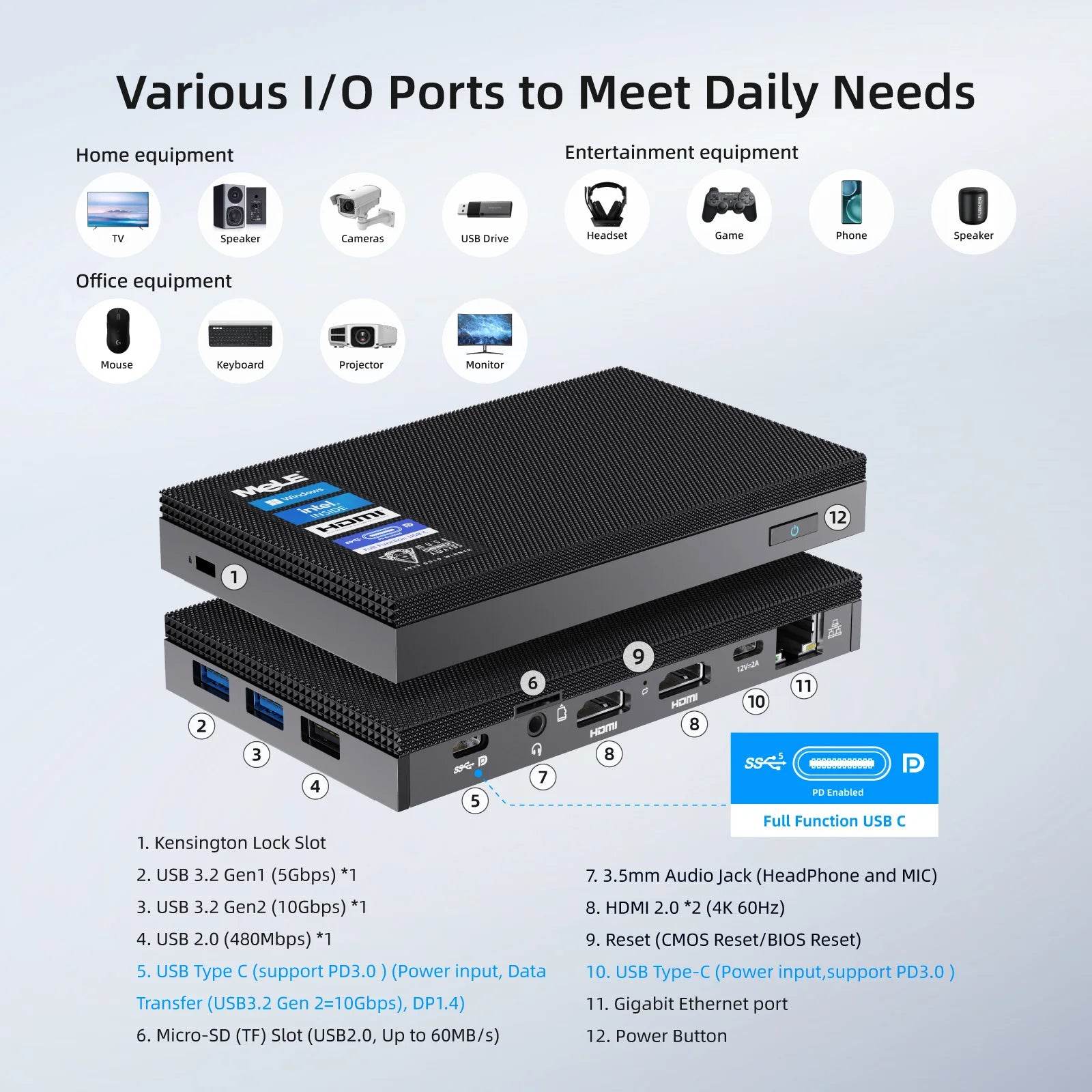 Mini PC MeLE Fanless N100 - Intel Alder Lake 32GB RAM, 512GB SSD - Venduqo
