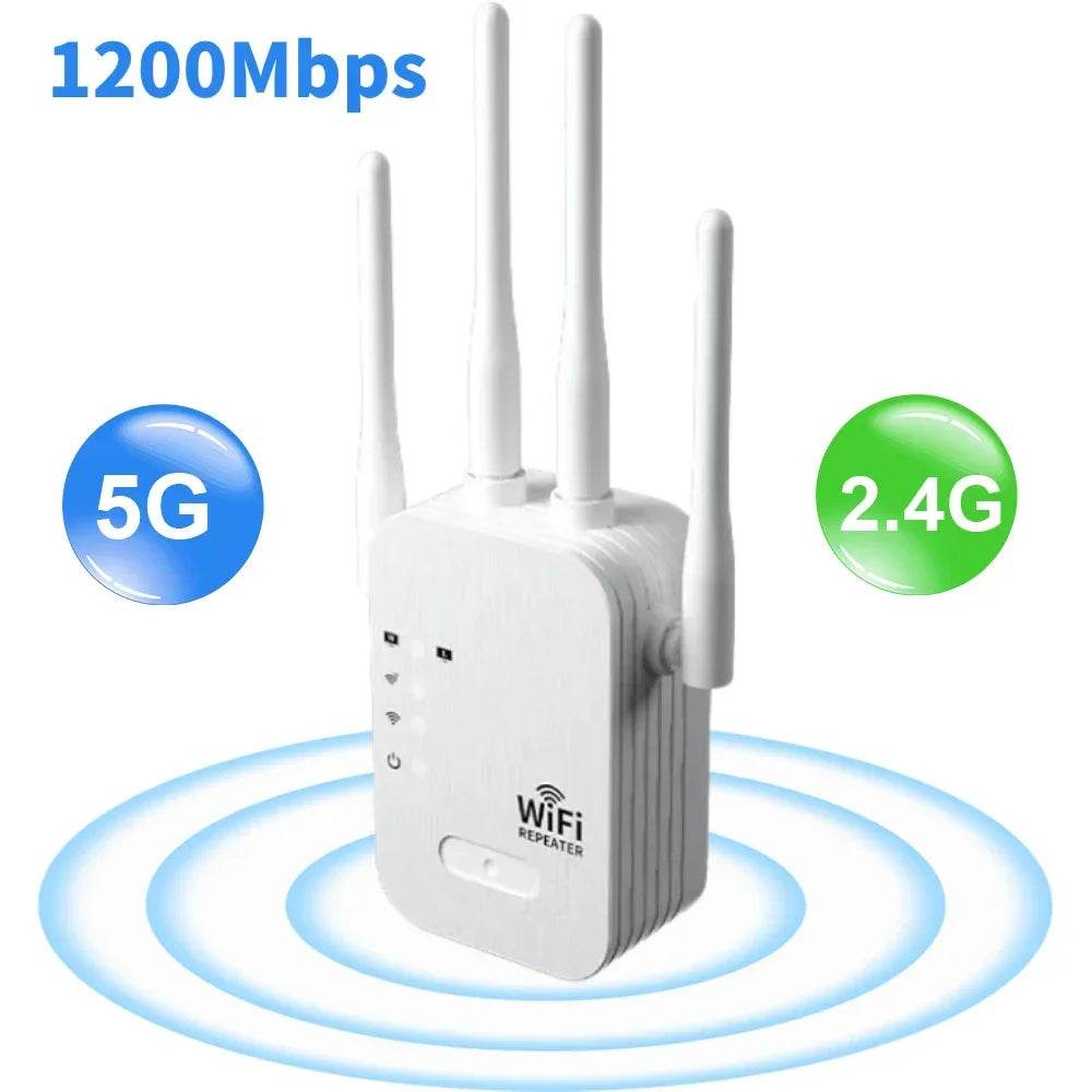 Repetitor WiFi 1200Mbps - Extensor Semnal Dual-band 5G & 2.4G - Venduqo