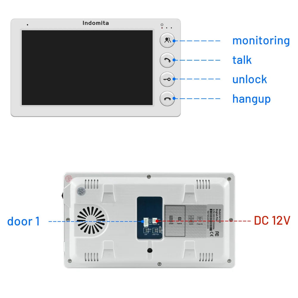 Sistem Video Interfon Wired cu Sonerie Video IP65 Rezistent la Vandalism