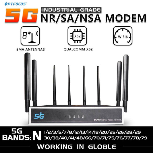 Router OPTFOCUS 5G NR SA NSA cu Modem SIM și WiFi 6 - Venduqo