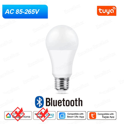 Lampa LED Tuya E27 Controlata prin Aplicatie Bluetooth/WiFi 15W RGB