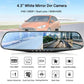 Tigebraver Camera DVR pentru Oglinda Retrovizoare 4.3" 1080P