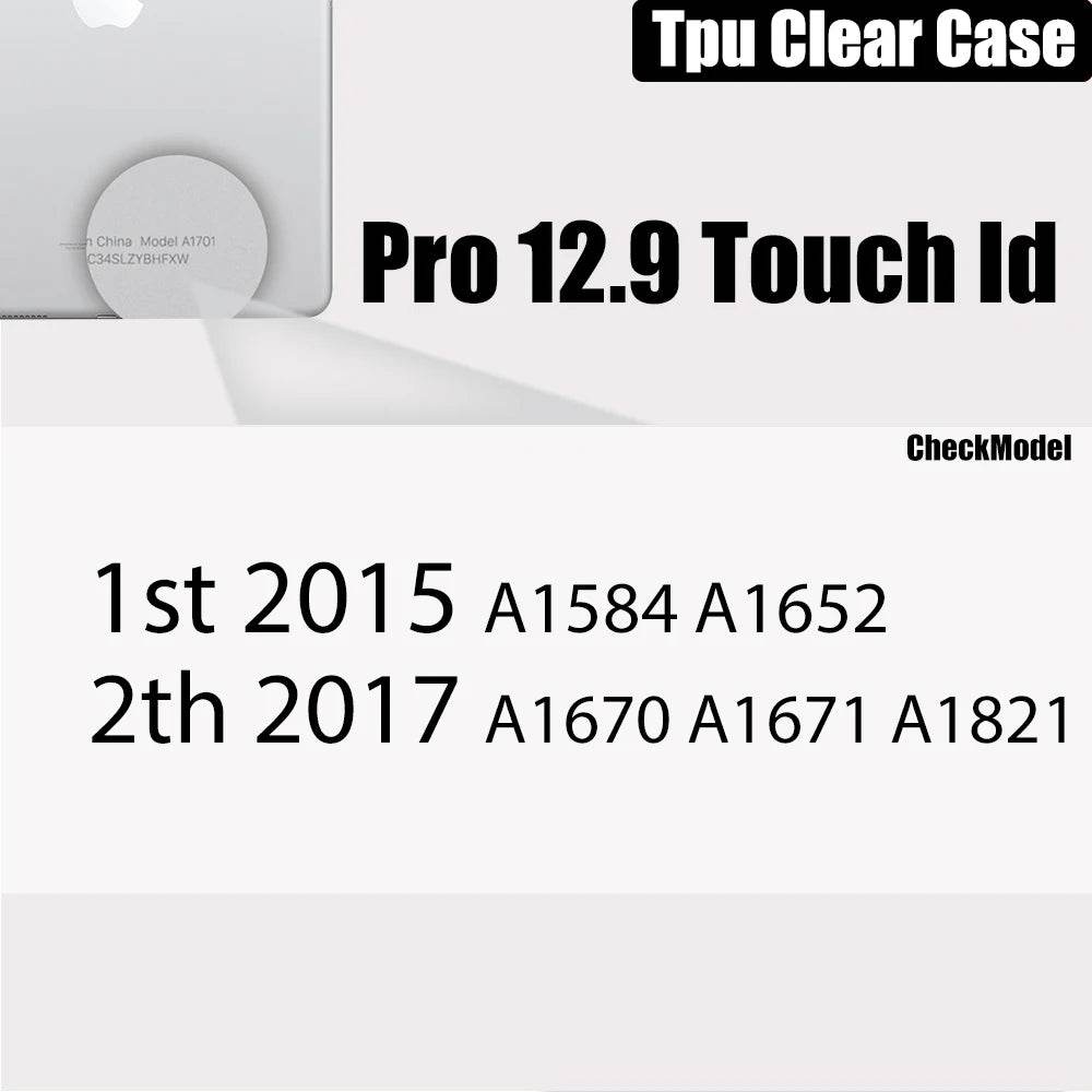 Carcasa Transparentă pentru iPad Pro 11, 12.9, 10.5, 9.7 cu Suport pentru Creion - Venduqo