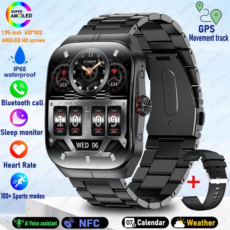 Ceas inteligent BOXUXING pentru bărbați și femei, Bluetooth, sportiv, rezistent la apă - Venduqo