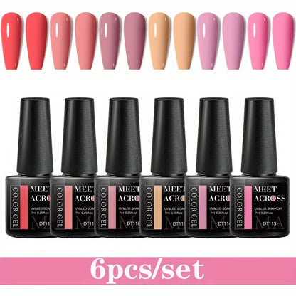 Set 6pc Oje Gel Color Clasice pentru Manichiură