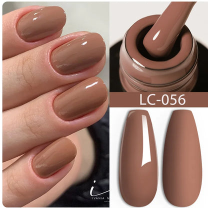 LILYCUTE Lac de Unghii Gel Culoare Ciocolată Roșie Caramel