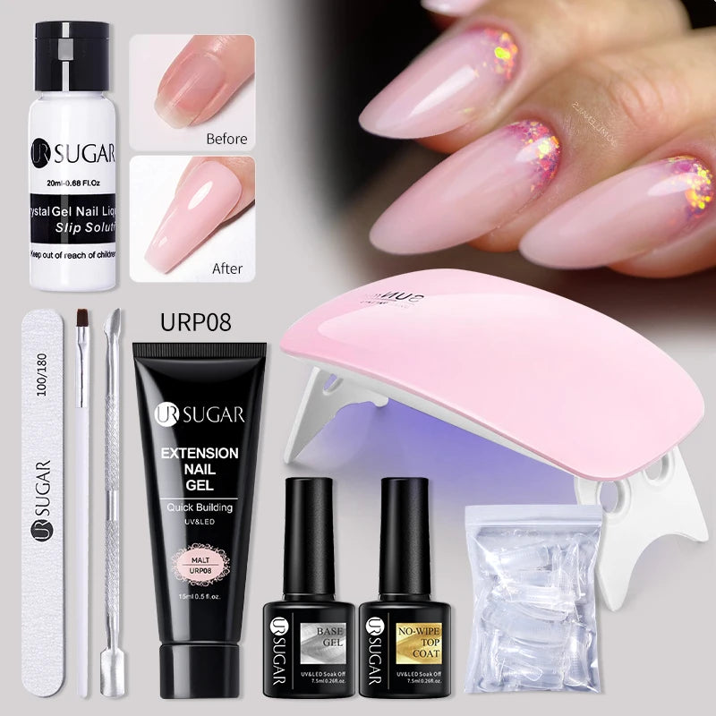 UR SUGAR Gel de Unghii Acrilic UV cu Glitter Nude