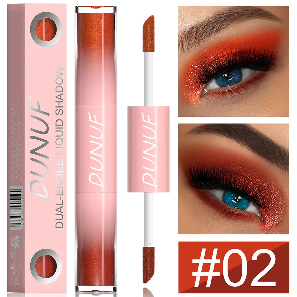 DUNUF 2 IN 1 Fard de Pleoape Dublu cu Glitter