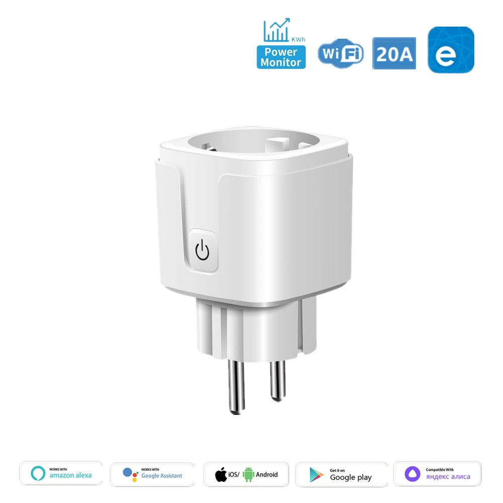 Priza Inteligentă EWelink WiFi 20A cu Control Vocal și Monitorizare