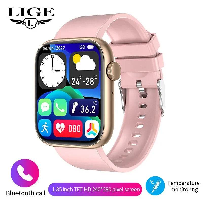 Ceas Inteligent LIGE pentru Femei, Ecran Tactil Complet, Rezistent la Apă, Bluetooth, Tracker Fitness - Venduqo