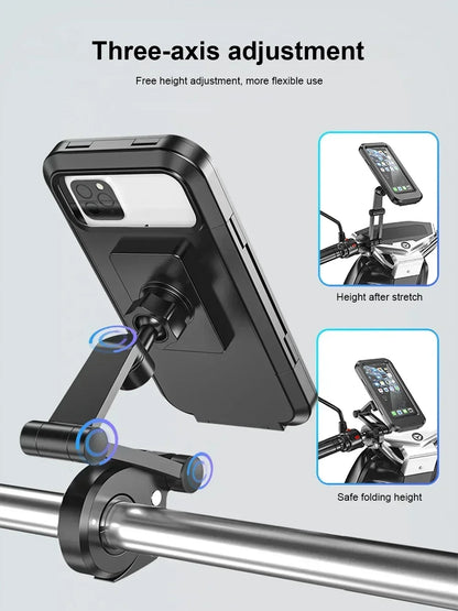 Suport Telefon Waterproof pentru Motocicletă - Magnetic Universal