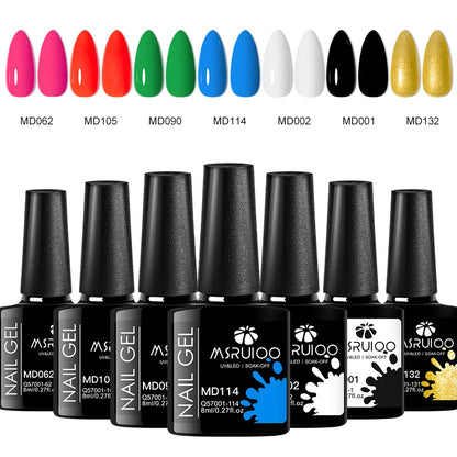 Set 7 Oje Gel UV pentru Manichiură – Design DIY