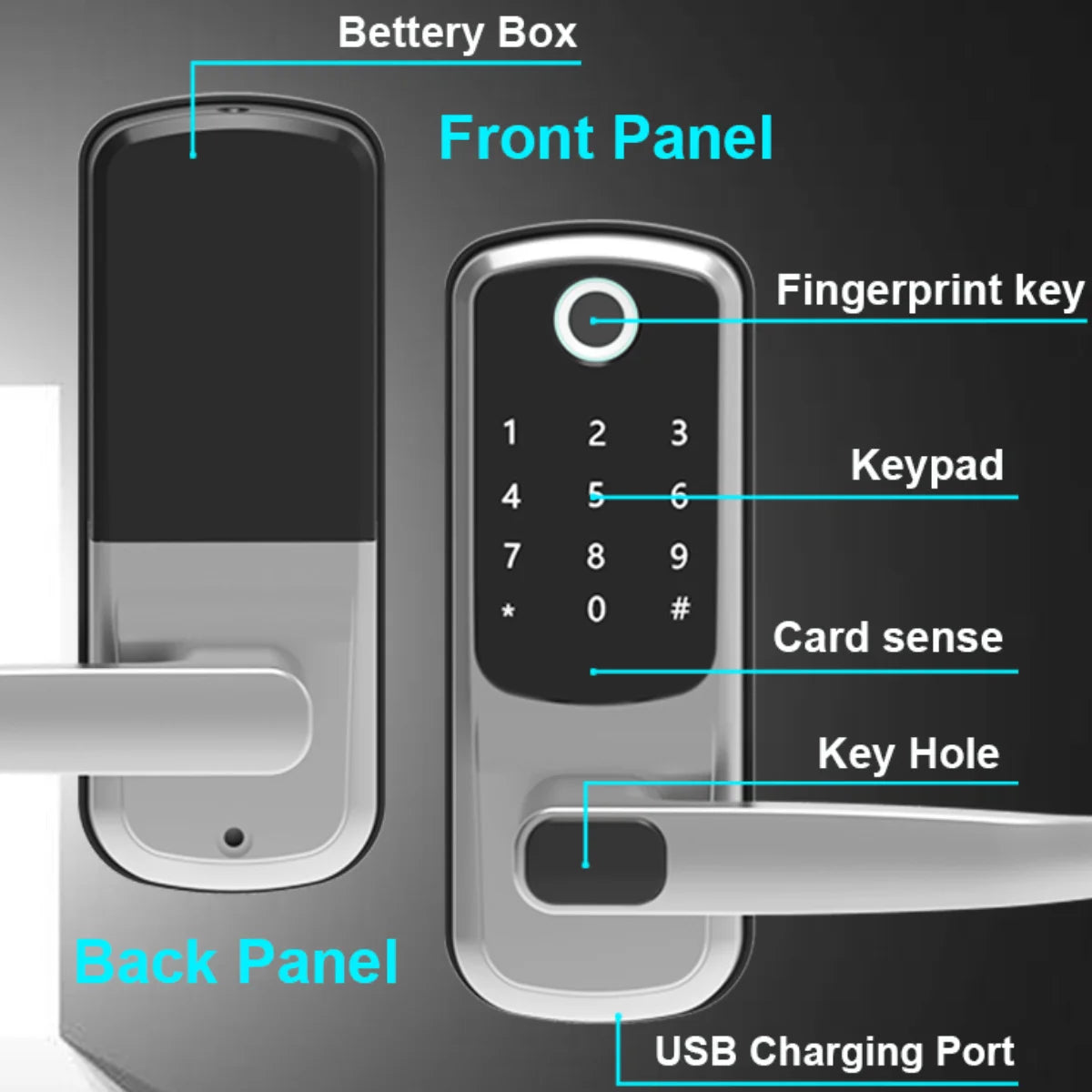 TTLOCK Wifi Încuietoare Electronică Inteligentă cu Amprentă Biometrică