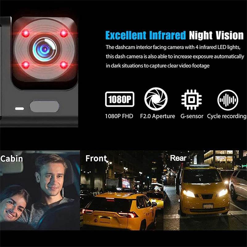 Cameră Auto Dash Cam 2/3 Canale 1080P cu Cameră Spate - Venduqo