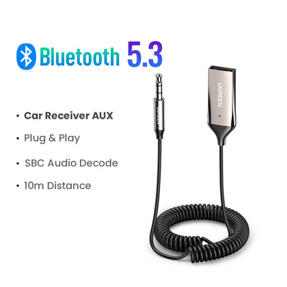 UGREEN Bluetooth Receiver 5.3 pentru Mașină - Adaptator Audio Wireless