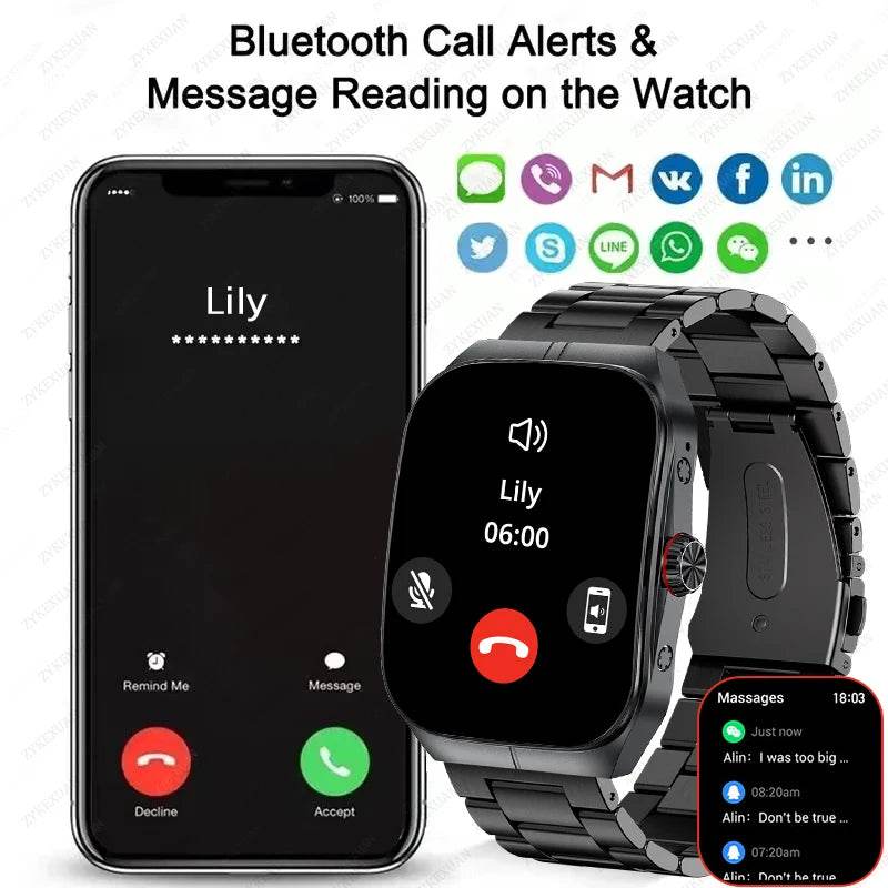 Ceas inteligent BOXUXING pentru bărbați și femei, Bluetooth, sportiv, rezistent la apă - Venduqo