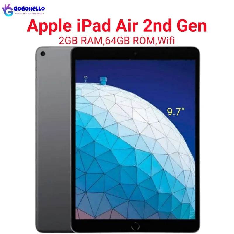 Apple iPad Air 2 (2014) - 64GB, 2GB RAM, Wi-Fi, Grade A - Venduqo