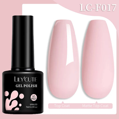 LILYCUTE Lac de Unghii Gel Culoare Ciocolată Roșie Caramel