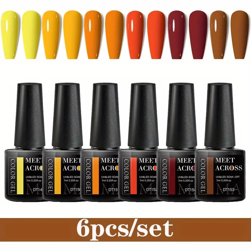 Set 6pc Oje Gel Color Clasice pentru Manichiură