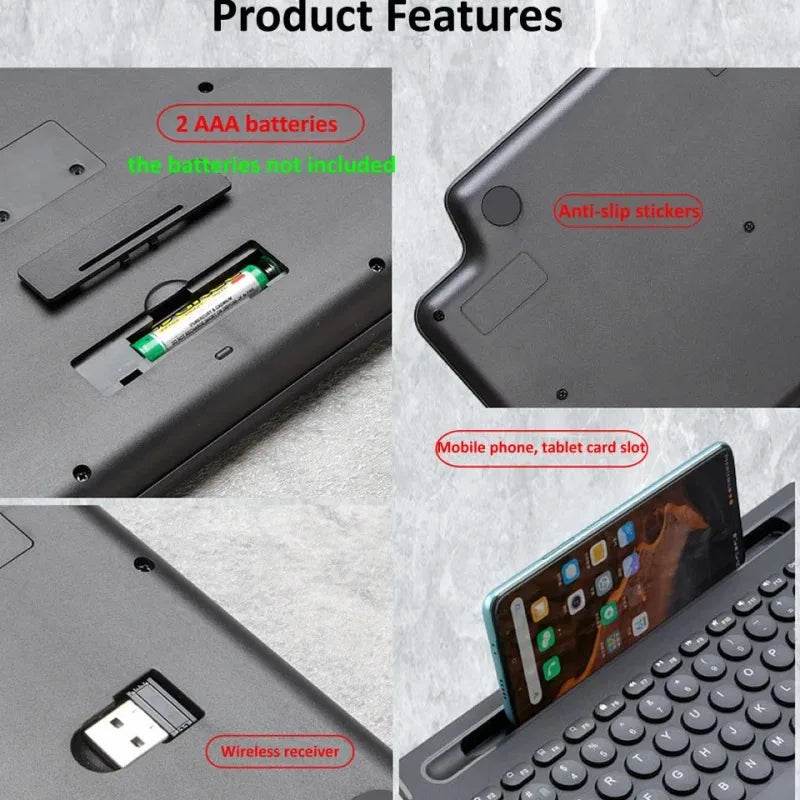 Tastatură Bluetooth Wireless cu Touchpad pentru Laptop și Tabletă - Venduqo
