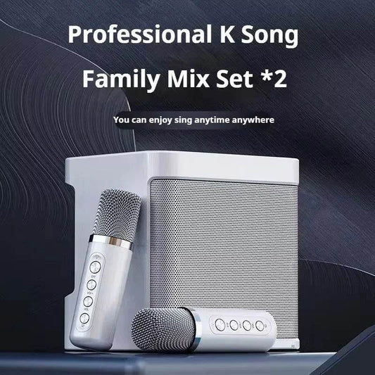 Portable Karaoke Microphone with Dual Microphones