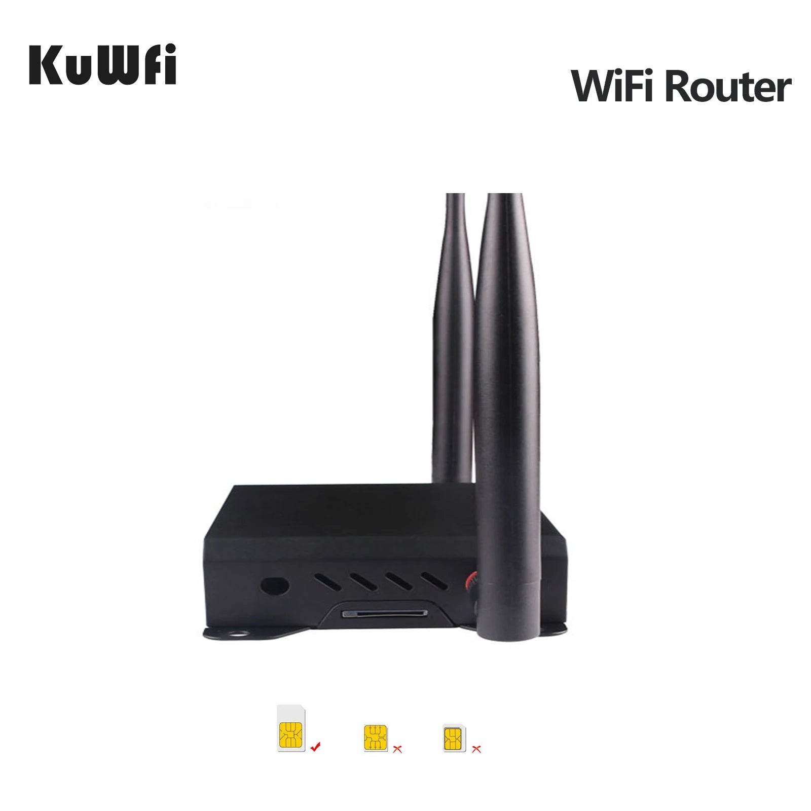 Router Wireless KuWFi 300Mbps 2.4GHz cu Antene Externe - Venduqo
