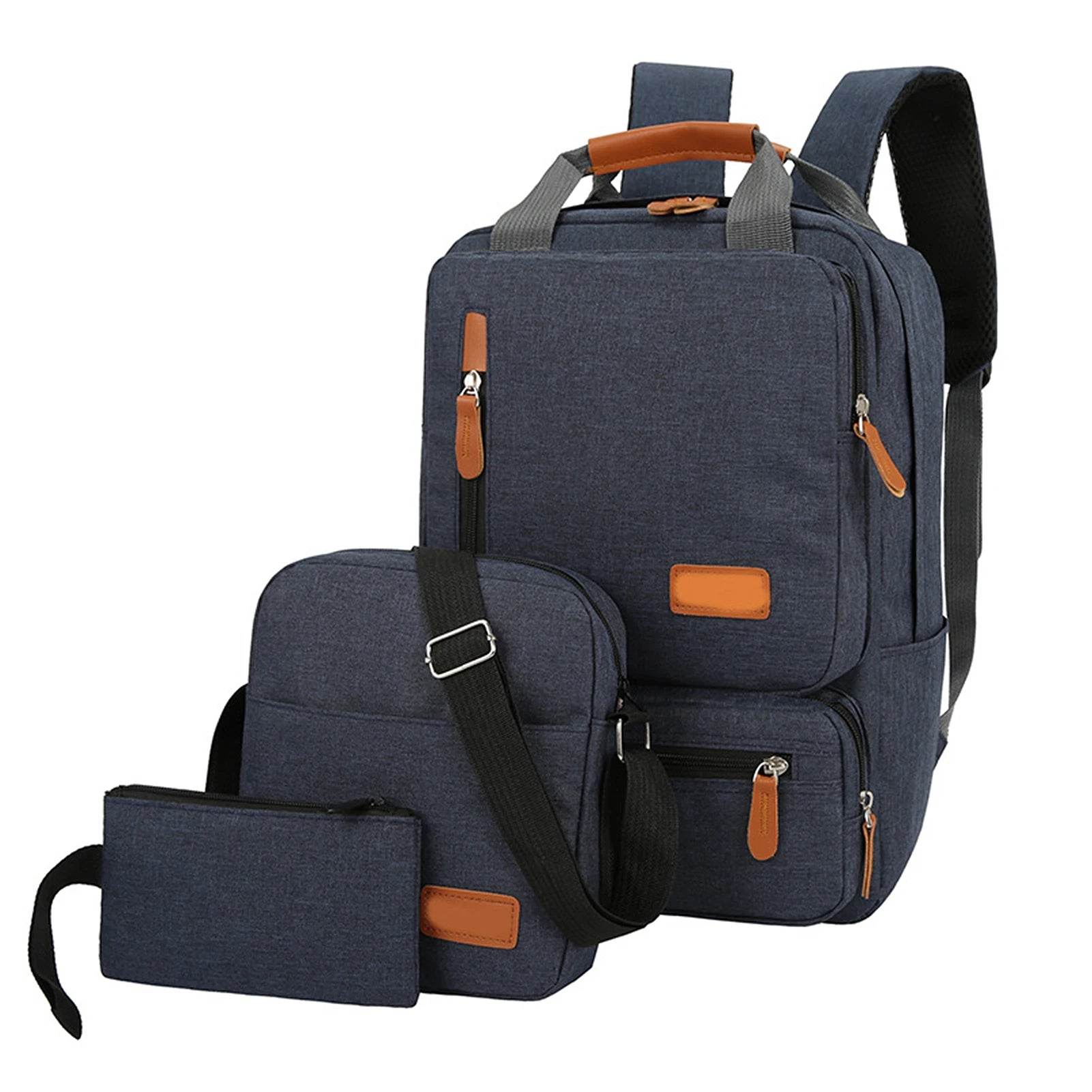 Set Rucsaci 3 Piese pentru Laptop - Rucsac, Geantă și Buzunar Mic - Venduqo