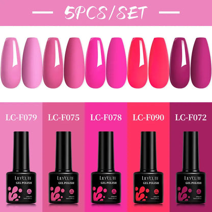 Set 4/5 Piese Oja Gel Roz Nude LILYCUTE 7ML