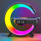 Stație de Încărcare Wireless Multifuncțională cu Alarmă și Boxă Bluetooth RGB - Venduqo
