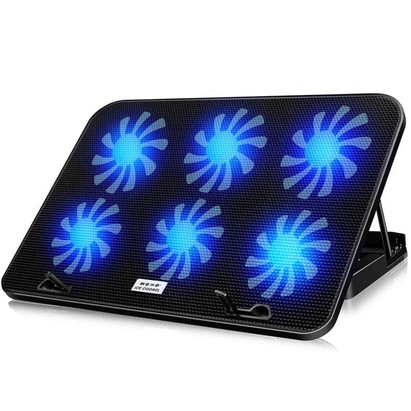 Răcitor Laptop Gaming COOLCOLD A9 cu RGB și 6 Ventilatoare - Venduqo