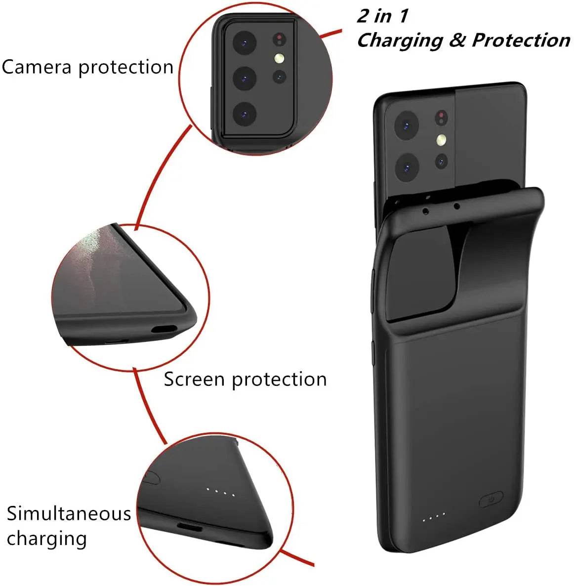 JayoWade Power Case pentru Samsung Galaxy S21/S22/S23 Ultra - Venduqo