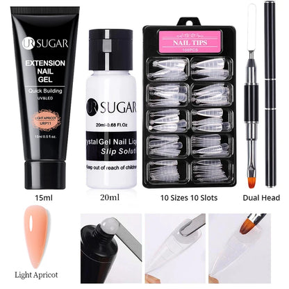 Set Gel de Unghii UR SUGAR 15ml cu Glitter