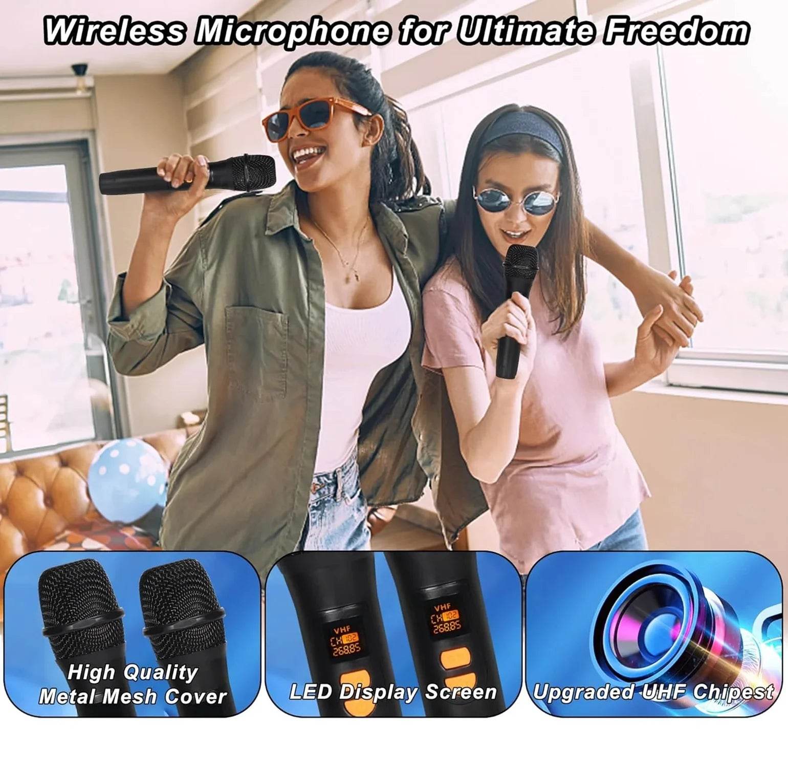 Mașină de Karaoke Bluetooth pentru Adulți și Copii - Venduqo