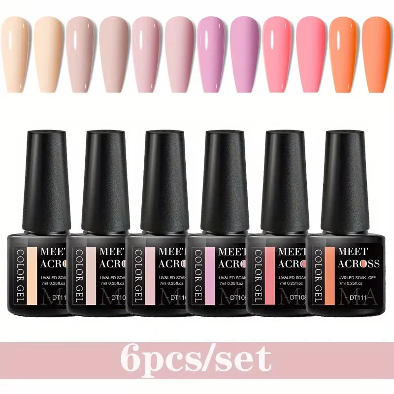 Set 6pc Oje Gel Color Clasice pentru Manichiură