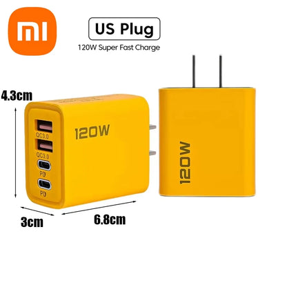 Încărcător Ultra Rapid Xiaomi 10A 120W cu 4 Porturi USB C PD