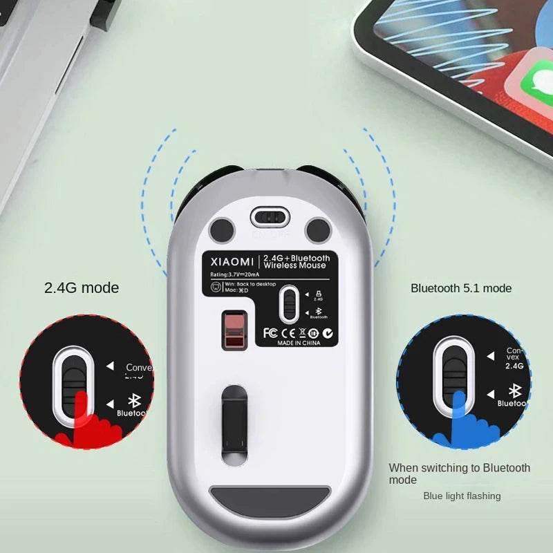 Mouse Wireless Xiaomi 2.4 GHz, 1600 DPI, Reîncărcabil - Venduqo