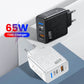 Încărcător Rapid LED 65W USB-A + USB-C pentru iPhone și Android - Venduqo