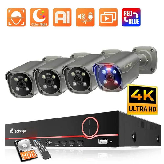Sistem de Supraveghere Techage 4K 8MP H.265 8CH PoE NVR - Venduqo