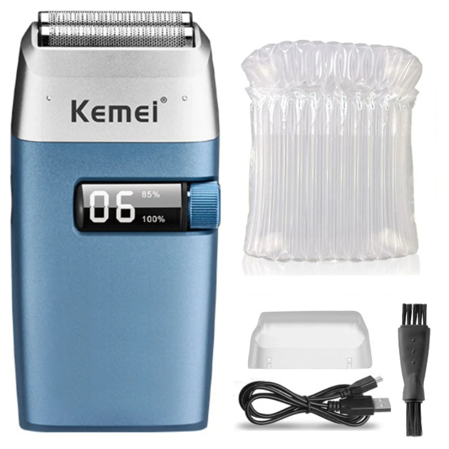 Kemei KM-3385 Aparat de Ras Electric pentru Barbă cu Încărcare USB