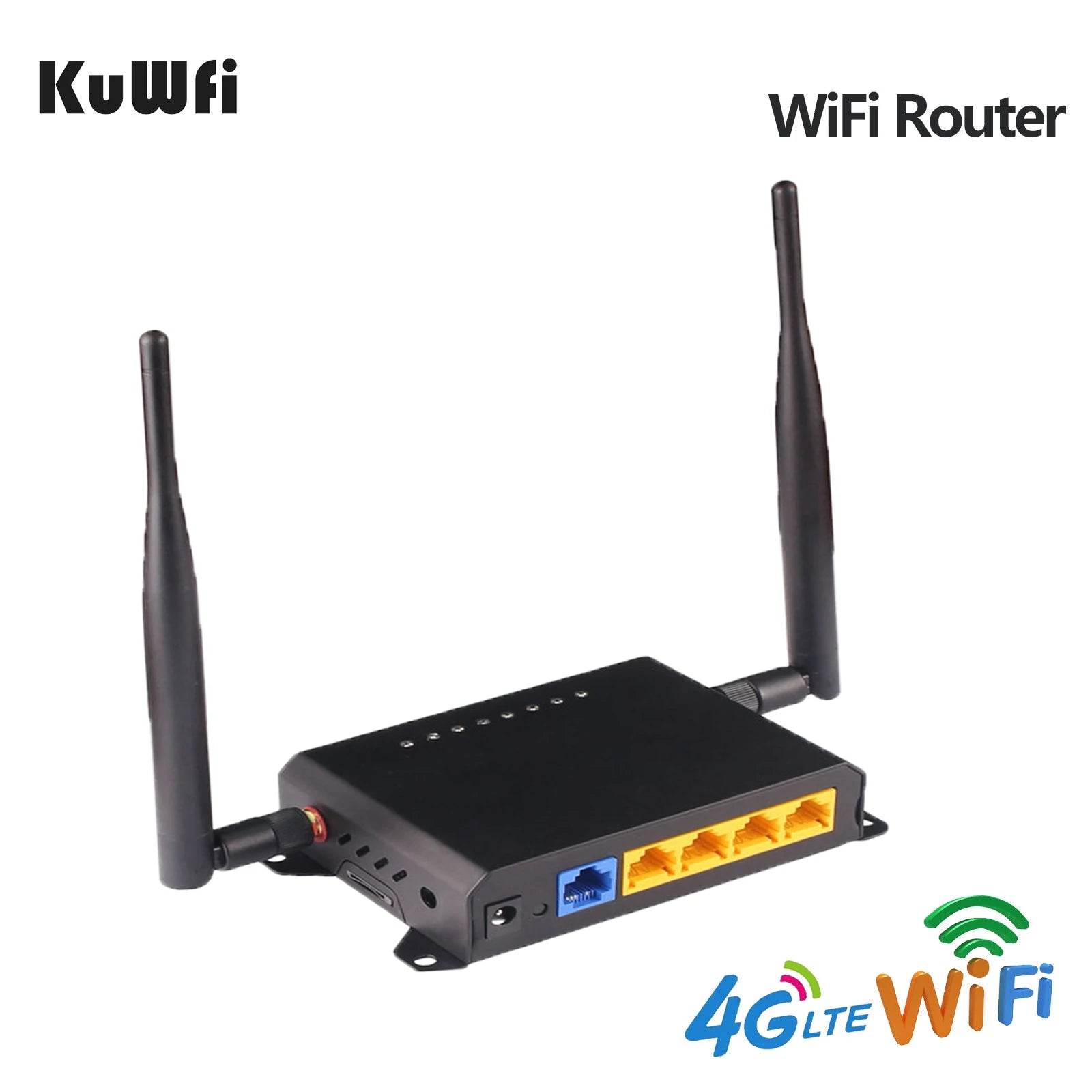 Router Wireless KuWFi 300Mbps 2.4GHz cu Antene Externe - Venduqo